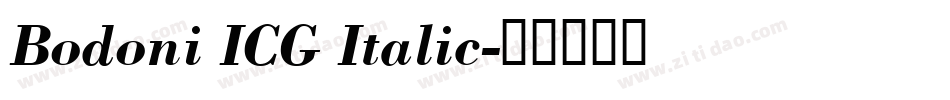 Bodoni ICG Italic字体转换